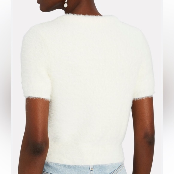 New Alexander Wang Crystal Knot V Neck Sweater Top - Picture 4 of 9